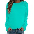 thumbnail image 1 of Yuyuzo Chandails à Col Rond pour Femmes Mode Automne 2025 Chandail à Manches Longues Tunique Décontractée Confortable T-Shirts Hauts Chemises Vert, 1 of 4