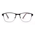 thumbnail image 3 of Lunettes de Lecture Progressives à Demi-Cerclage en Métal Rectangle à Charnière à Ressort 3 Multi-Foyers Brun Argent +1,00, 3 of 4