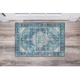 thumbnail image 4 of Tapis d'appoint lavable Sariah 2 pi x 3 pi sarcelle et ivoire, 4 of 7