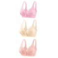 thumbnail image 4 of Timegard 3pc Wireless Bras for Women Front Closure Full Support Wide Strap Comfort Breathable Everyday Bra, 4 of 4