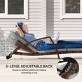 thumbnail image 4 of Outsunny Chaise Longue de Patio en Osier, 2 Pcs, Dossier Réglable à 5 Positions, Gris, 4 of 10