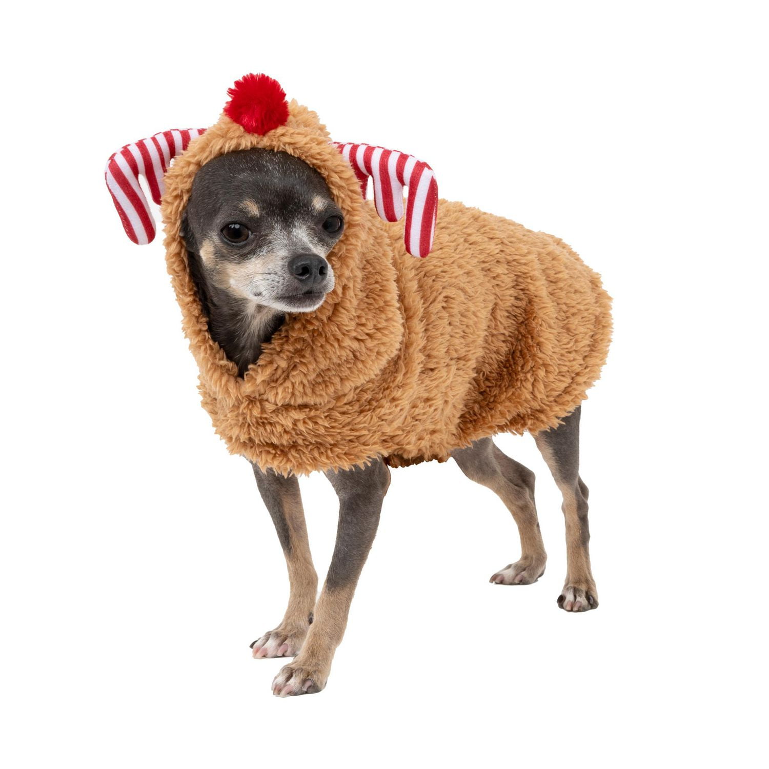 Vibrant Life Holiday Tan Deer Pet Hoodie - Sweat à capuche pour chien et chat