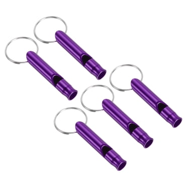 Unique Bargains Sifflet de Survie, Lot de 5 Sifflets de Sécurité à Son Fort pour le Camping et la Randonnée, Violet