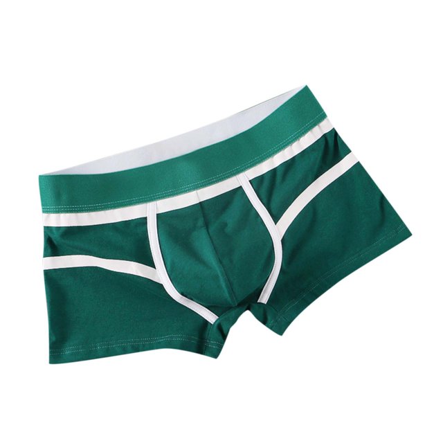 DPTALR Men's Solid Color Boxer Large Size Mid Waist Boxer Briefs