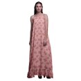 thumbnail image 1 of Bimba Robe de Nuit Imprimée Rose Saumon Oiseau Baies Rouges et Bulbul pour Femmes Nuisette à Bretelles Spaghetti Robe Maxi Vêtement de Nuit XXX-Large, 1 of 5