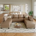 thumbnail image 1 of LLappuil Modular Sectional Sofa, 8 Seat Modular Sectional Sofa with Storage, Faux Leather Waterproof Sofa for Living Room, 1 of 9