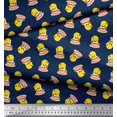 thumbnail image 2 of Soimoi polyester Crepe Fabric Cup,Plate & Chick Cartoon Printed Fabric 1 Yard 42 Inch Wide, 2 of 3