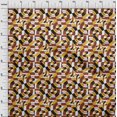 thumbnail image 4 of oneOone Rayon Yellow Fabric Geometrical Craft Projects Decor Fabric Printed By The Yard 56 Inch Wide, 4 of 4