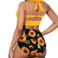 thumbnail image 4 of EYIIYE Femmes Bikini Imprimé Fleurs Ensemble Taille Haute Maillots de Bain, 4 of 6