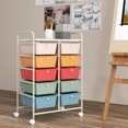 thumbnail image 4 of Gymax 10-Drawer Rolling Storage Cart Tools Scrapbook Paper Organizer on Wheels Macaron, 4 of 10