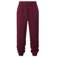 thumbnail image 1 of Innerwin Trousers Drawstring Men Bottoms Sport High Waisted Casual Pants Claret L, 1 of 2