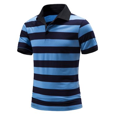 Ketyyh-chn99 Grandes Chemises Polo pour Hommes Coupe Classique Chemises pour Hommes 2024 Manches Courtes Habillées Blouses Surdimensionnées Bleu,G