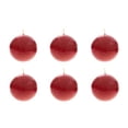 thumbnail image 2 of Mega Candles 6 pcs Unscented Red Round Ball Candle, Hand Poured Premium Wax Candles 3 Inch x 3 Inch, Home DÃ©cor, Wedding Receptions, Baby Showers, Birthdays, Celebrations, Party Favors & More, 2 of 4