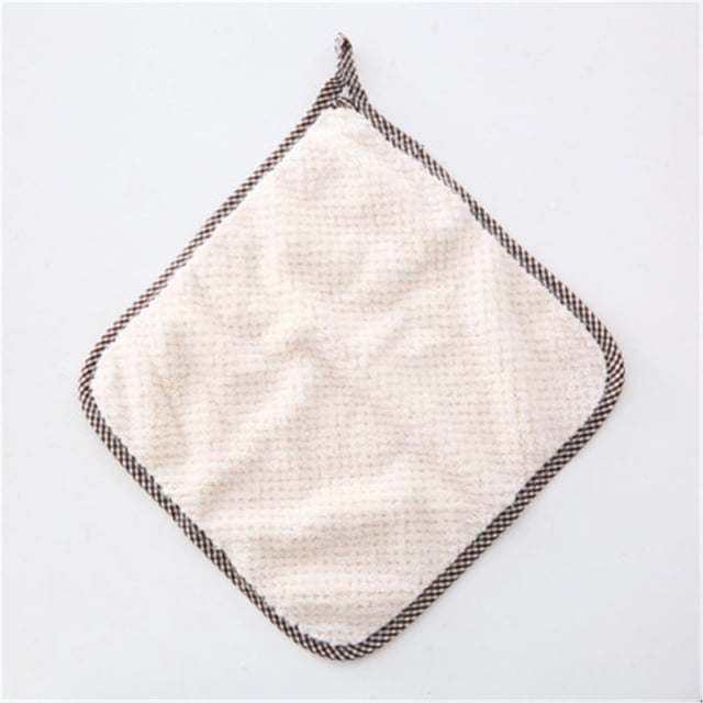 LSLJS High-density Coral Fleece Patch Embroidered Bowknot Hand Towel Peach Heart, Home Accessories