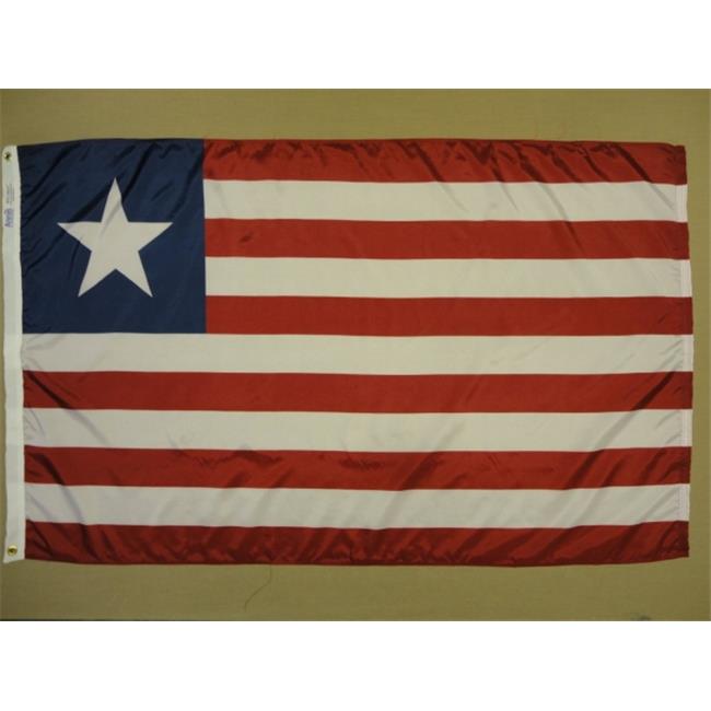 Annin Flagmakers 194875 Drapeau du Liberia 3 Pi x 5 Pi Nyl-Glo