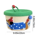 thumbnail image 3 of FcBaudy Cute Storage Basket With Rope Cover Hand Woven Basket And Souvenir Snack Toy Storage Box Cotton storage basket, 3 of 6