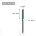 thumbnail image 1 of 1-7pc 1/4" Shank Single Double Flute Straight Router Bit Milling Cutter for Wood, 1 of 6