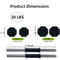 thumbnail image 2 of Adjustable Dumbbell Set,2 in 1 Adjustable Dumbbell Set with Iron Handle,Weight Set Used as Barbell for Home Gym, 2 of 3