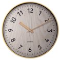thumbnail image 1 of Truu Design Horloge murale ronde en grain de bois classique, 1 of 4