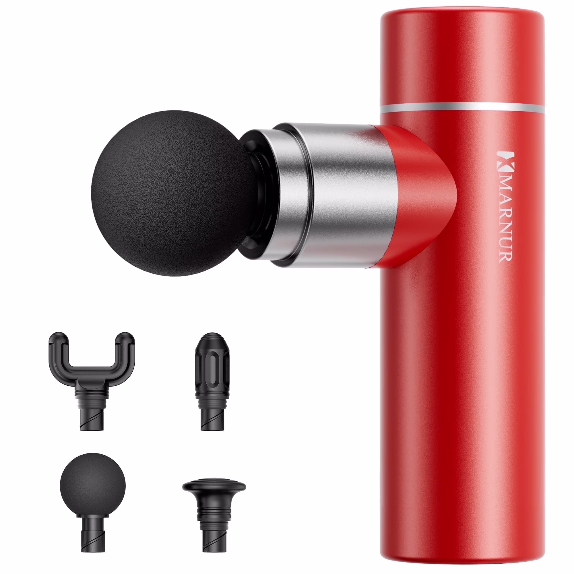 Mini Pistolet de Massage – Masseur Portatif à Main pour Tissus Profonds, Silencieux et Léger, Format Paume – Rouge