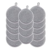 Fesfesfes 18-Pack Double Sided Elastic Dishes Sponges High-Density Circular Scrub Blocks for Commercial Kitchen Sponge Set for Home Kitchen Cleaning Tool