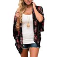 thumbnail image 1 of Nouveau Kimono à Fleurs pour Femmes Cardigans Décontracté Ample Ouvert sur le devant Haut, 1 of 2