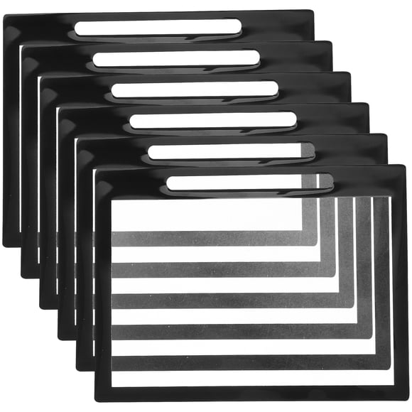 Shisuyan Protective Sleeves Pvc Card Protector Black 6Pcs 6.3X4.7In