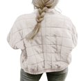 thumbnail image 2 of Women Stand Collar Quilted Jackets Long Sleeve Solid Color Full Zip Padded Jackets, 2 of 5