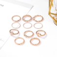 thumbnail image 2 of Bohemian Retro Moon Joint Knuckle Ring Sets Women Girls jewelry set Knuckle ring Rhinestones Heart Shape Rings Hand Jewelry Set, 2 of 8