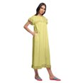 thumbnail image 2 of Moomaya Robe de Nuit d'Allaitement à Col Rond Uni pour Femmes en Coton, 2 of 6