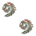 thumbnail image 2 of mmirethe Durable Artificial Flower Table Runner - Good Texture Exquisite Crafted Decoration Wedding Brown 2Set, 2 of 6