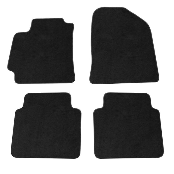 Floor Mats Compatible with 2017-2020 Hyundai Elantra, Black Nylon Flooring Protection Interior Carpets by IKON MOTORSPORTS