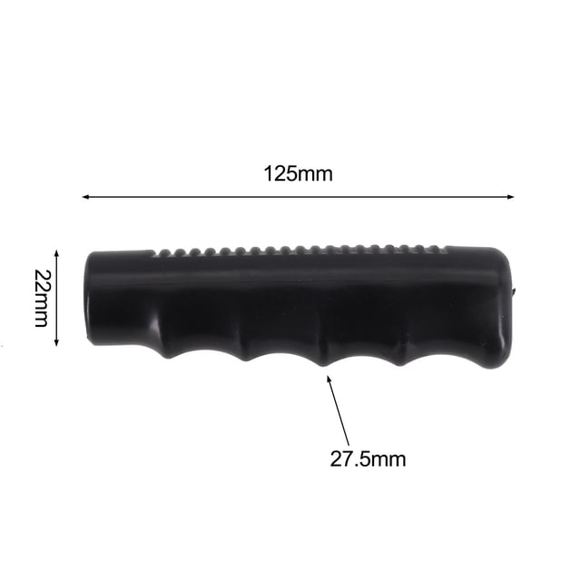 2 Pcs Poignées en Caoutchouc pour Brouette, Tubes Ronds Poignées de Remplacement Noires