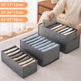 thumbnail image 1 of Jeans Storage Box Non-Woven Fabric Clothes Drawer Organizer Visible Gray Clothes Divider Box Space-Saving Storage Container for Clothes Jeans Underclothes T-Shirt Closet Wardrobe, 1 of 10