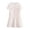 White, variant on LOVZFMLL Dresses Women Summer Round Neck Short Sleeves Solid Button Loose-line Dress