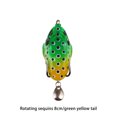 thumbnail image 3 of Fish Lure Artificial Bait 8cm Fine Workmanship Compact Size Smooth No Burrs Exquisite Sweet Gift Rotating Wobbler Lures Green-yellow, 3 of 7
