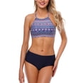 thumbnail image 1 of Charmo Womens Halter Bikini Swimsuits High Neck Two Piece Bathing Suit, 1 of 8