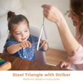 thumbnail image 2 of 2-Pack Triangle Hand Percussion with Strikers, Orff Percussion Set for Kids, Steel Triangle Percussion Instrument with Strikers, Set of 2, 2 of 6