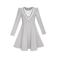 thumbnail image 1 of Girls Dress Back School Uniform Long Sleeve Gray Dress 6 Years, 1 of 7