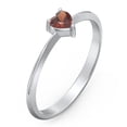 thumbnail image 3 of Heart Birthstone Ring - Garnet (January), 3 of 6