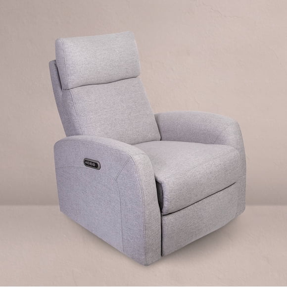 Serena Triple Power Upholstered Glider, Full Recline and Adjustable Neck/Lumbar, Power Recliner with USB Charging Port, 270° Swivel, Easy Assembly, Highly Comfortable