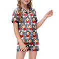 thumbnail image 2 of Luvoko Child Children DIY Anniversary Print Pajama Set Short Sleeve Button Up Top And Shorts, 2 of 5
