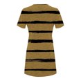 thumbnail image 2 of Birdeem Womens Casual Color-Blocking Printed Short-Sleeved Round-Neck Dress, 2 of 4