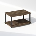 thumbnail image 2 of Furinno Turn-N-Tube 2-Tier Multipurpose Printer Stand Display & Storage Shelf, Columbia Walnut/Black, 2 of 6