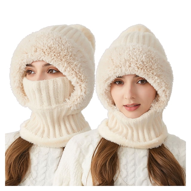 Hats Windproof Knitted Cap for Winter Cycling Warm with Ear Coverage Stylish Winter Knit Hat for Cold Weather