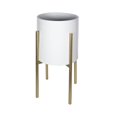 thumbnail image 2 of Stratton Home Decor Stand de Plante en Métal Blanc et Or, 2 of 5