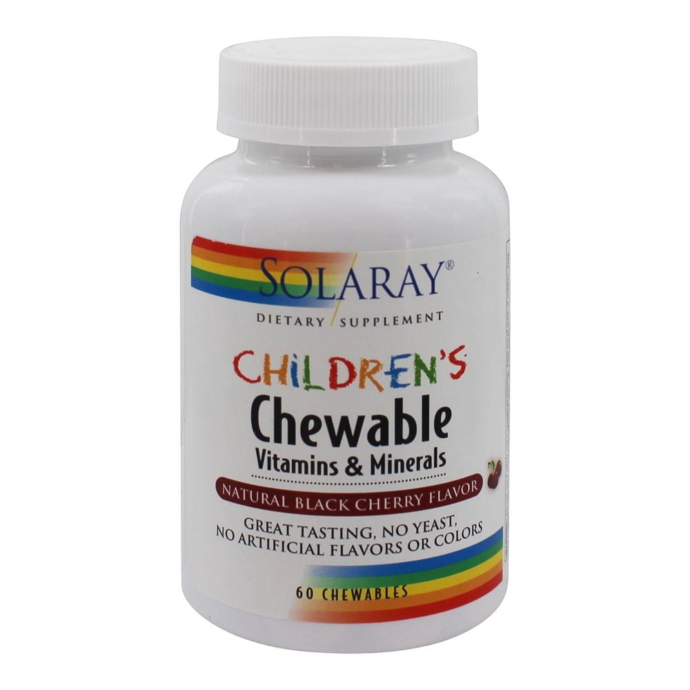 Solaray - Children's Chewable Vitamins & Minerals Natural Black Cherry Flavor - 60 Chewables