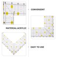 thumbnail image 3 of PTOOTP 2Pcs Professional Clear Acrylic Quilting Rulers for Patchwork Fabric Cutting and Sewing, 3 of 8