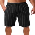 thumbnail image 2 of Pantalons à Rayures Verticales pour Hommes de Style Décontracté d'Été, 2 of 5
