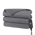 thumbnail image 1 of Sunbeam Heated Throw Fleece, Gray Flannel, 1 of 2